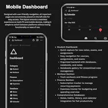 Minimal Notion Life Dashboard gallery image