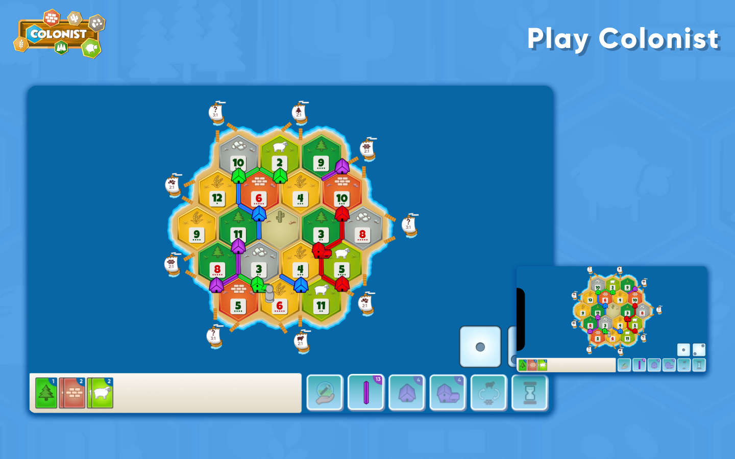 Colonist: Play Settlers of Catan Alternative - Free Online Game