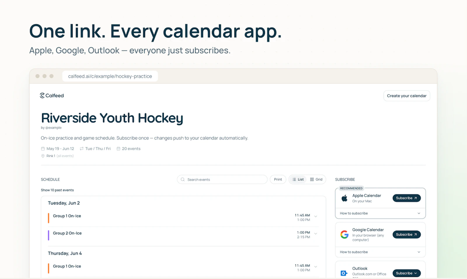 Calfeed screenshot 4