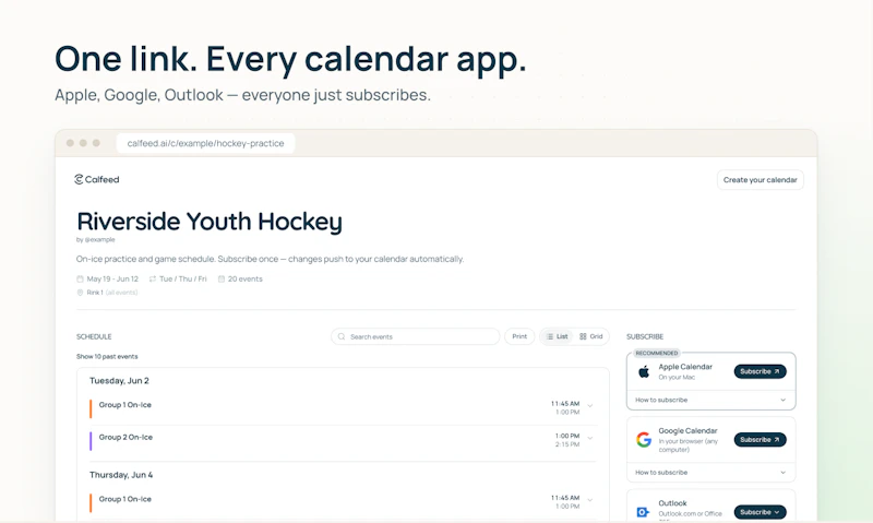 Calfeed screenshot 4