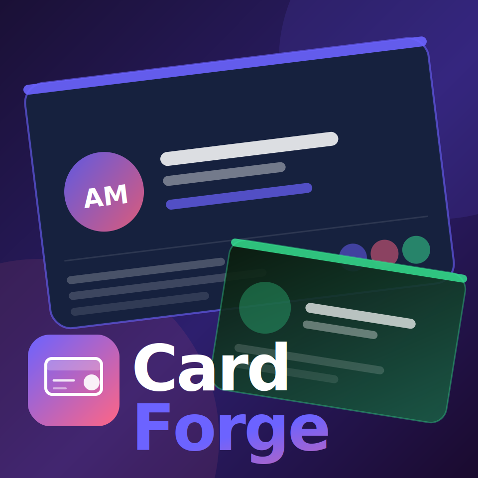 CardForge Digital Business Card Creator