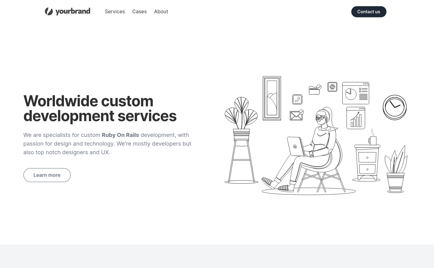 وسائط الطلاء الذيل - قوالب HTML بسيطة لـ Tailwind CSS 5