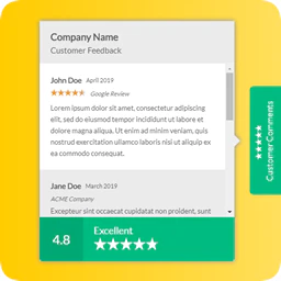 Floating Reviews and Testimonials