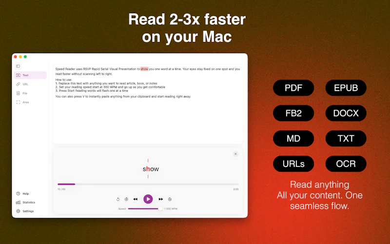 Speed Reader screenshot 1