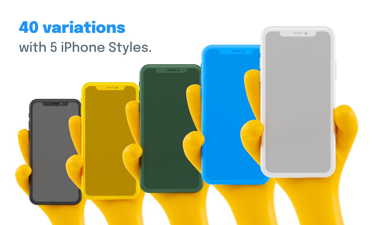 iPhone 3D Mockups gallery image