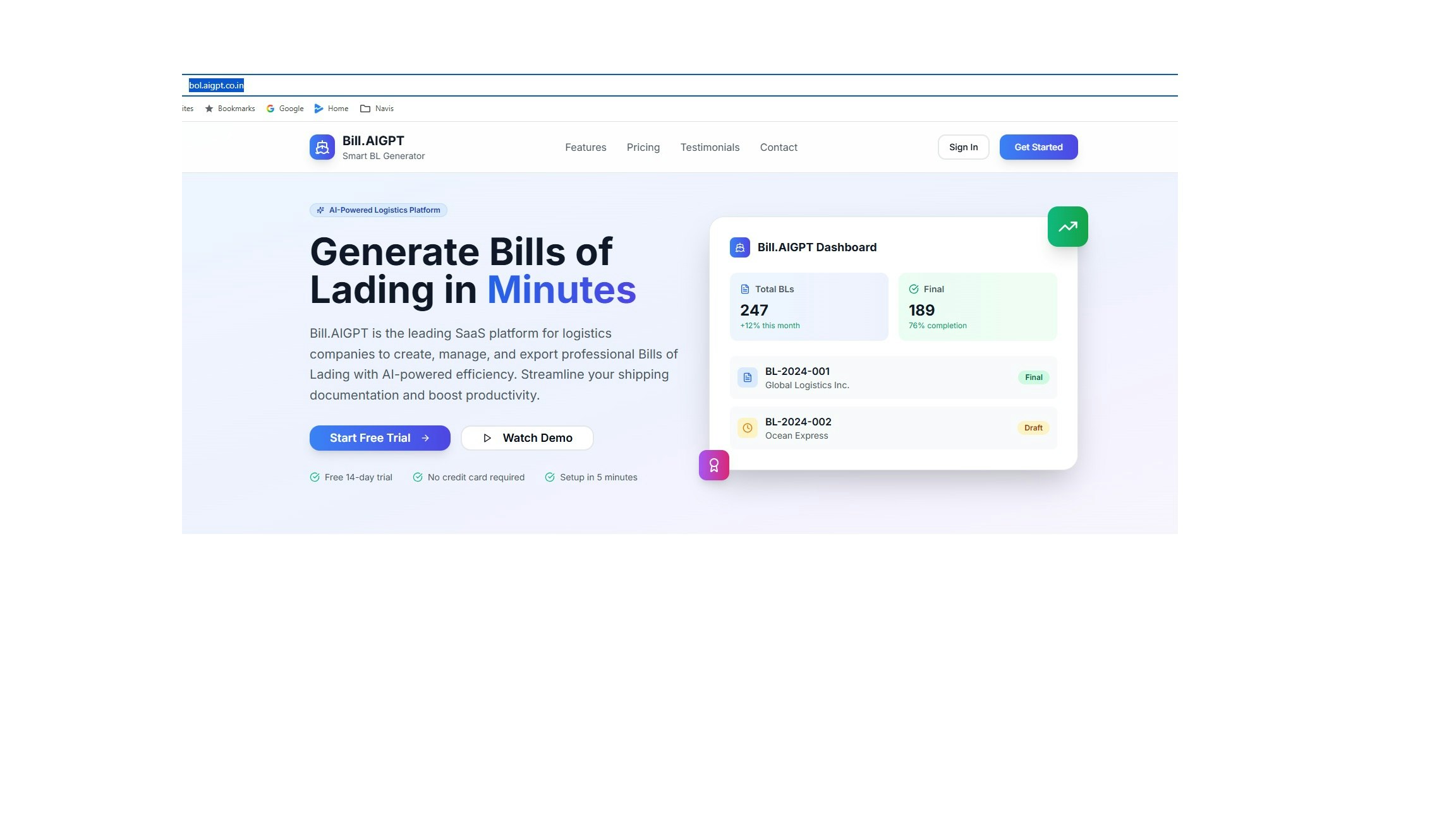 Bill.AIGPT - Product Hunt launch logo and brand identity