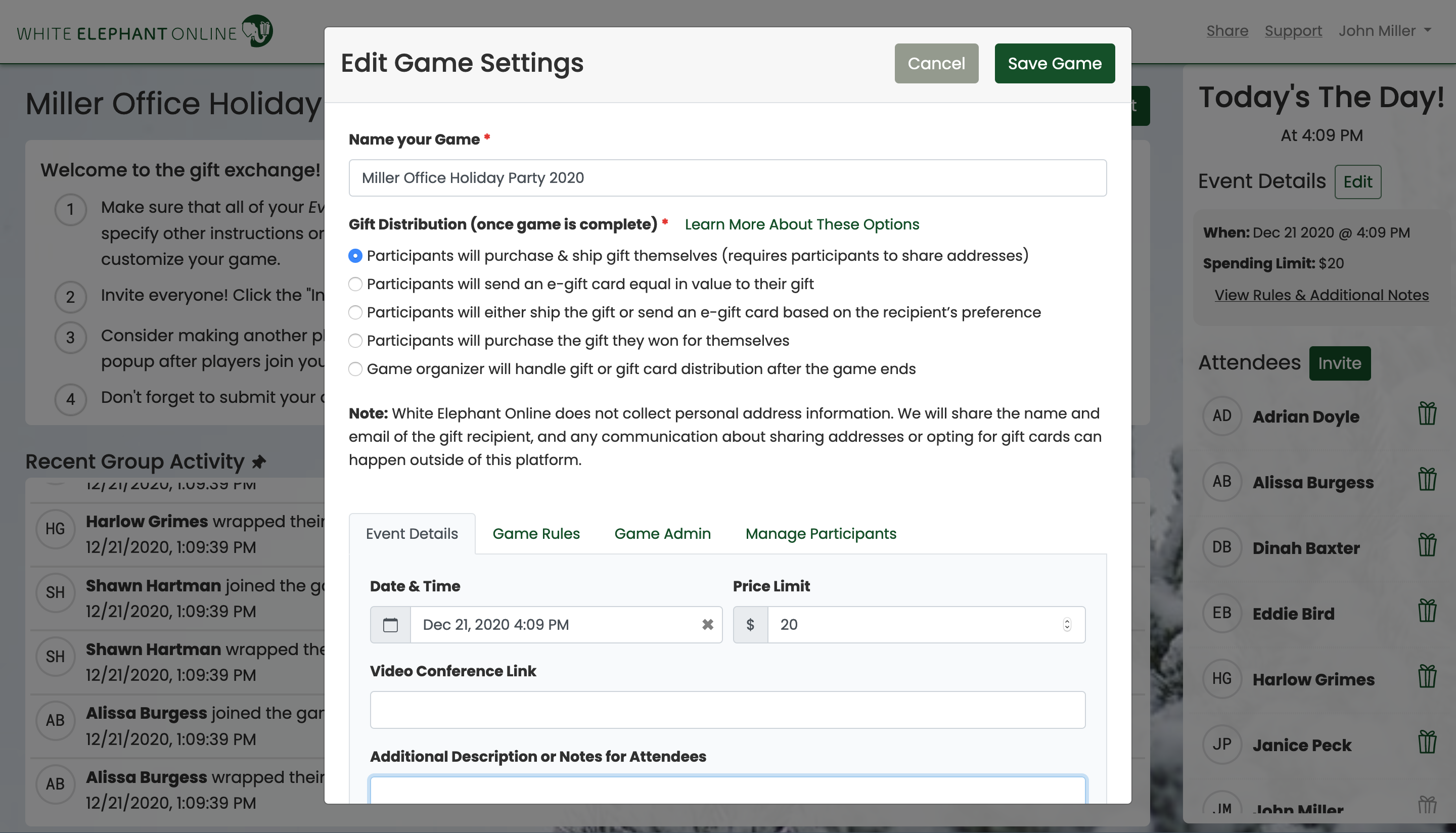 White Elephant Online gallery image