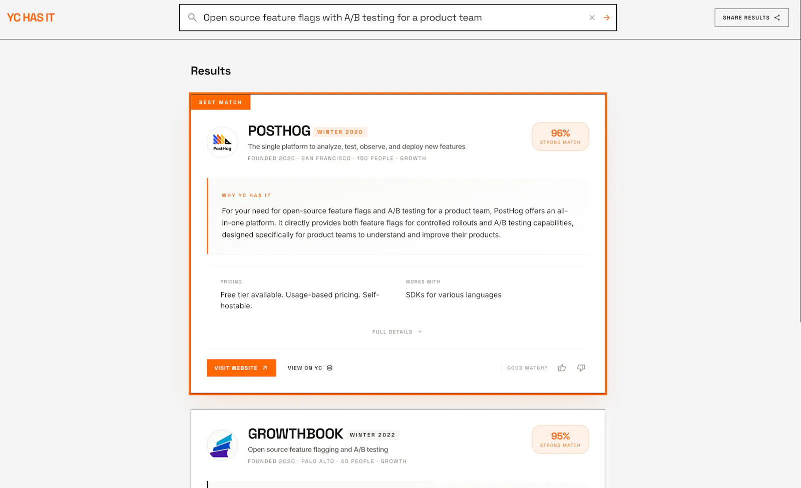 YC has it screenshot 4