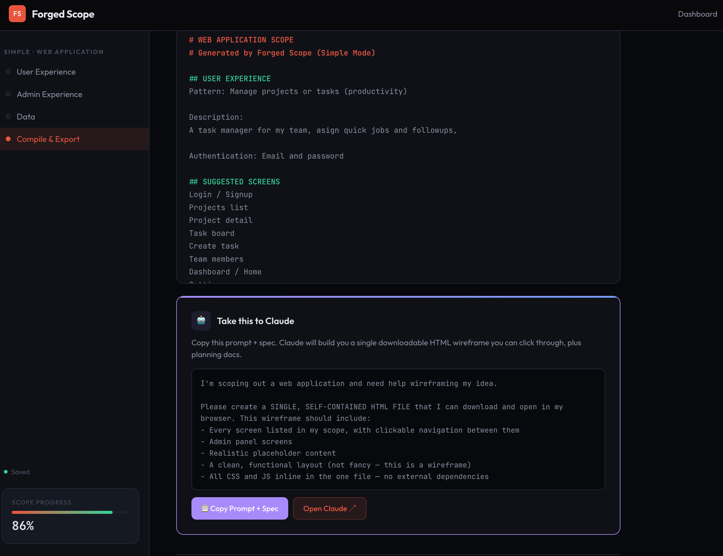 Forged Scope - Screenshot 5 showing product features and functionality