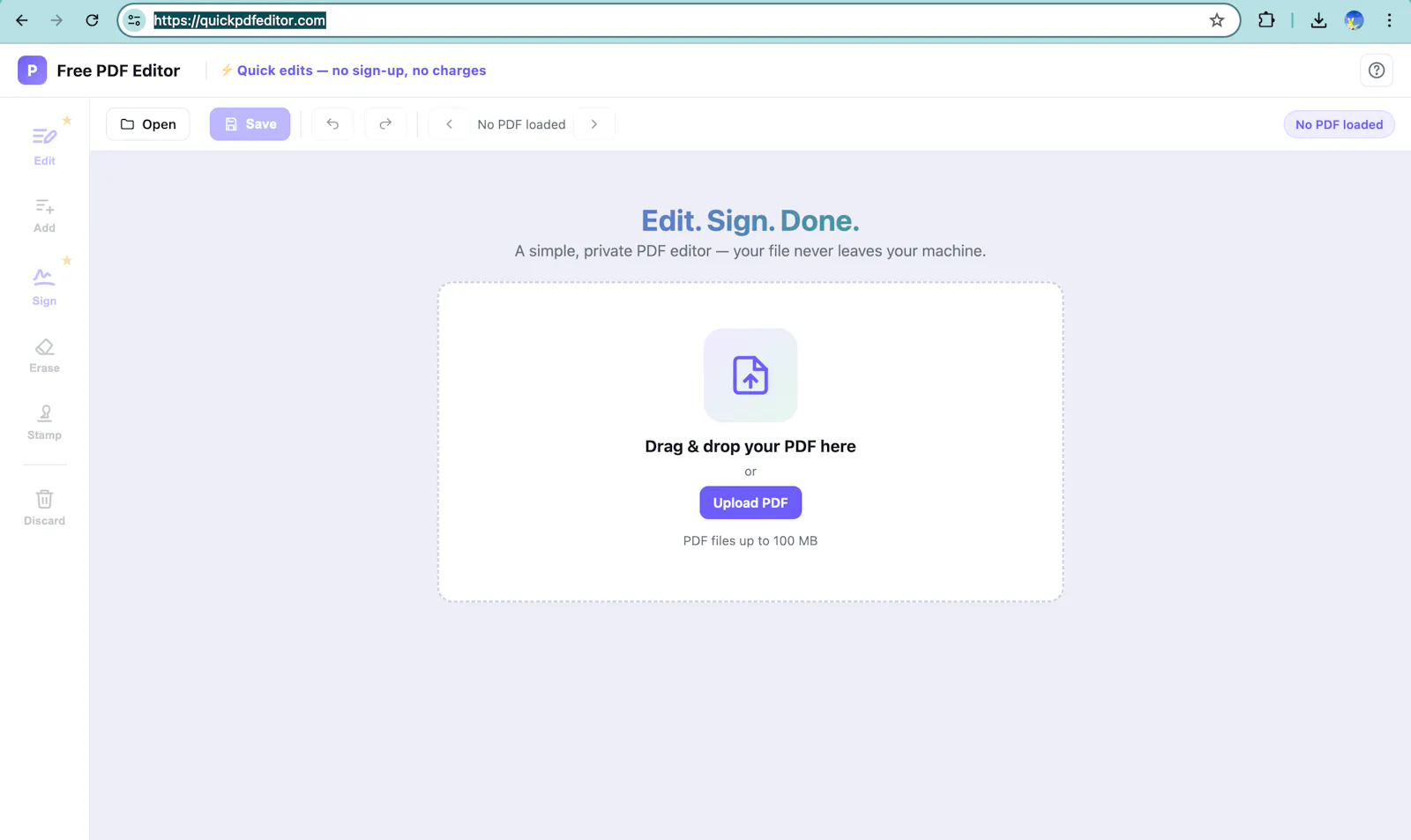 Free PDF Editor screenshot 1
