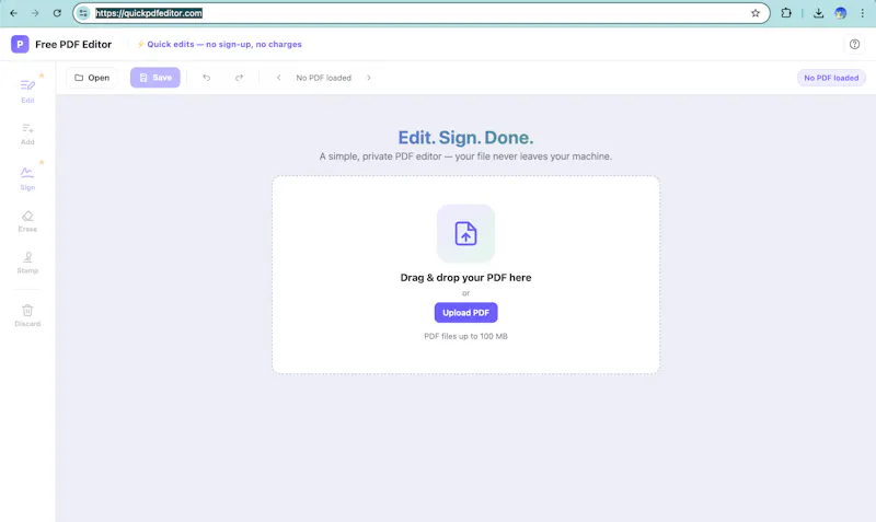 Free PDF Editor screenshot 1
