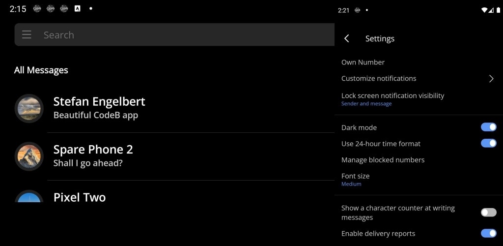 Codeb SMS - GRATIS y agregue la aplicación gratuita de SMS de Android media 1