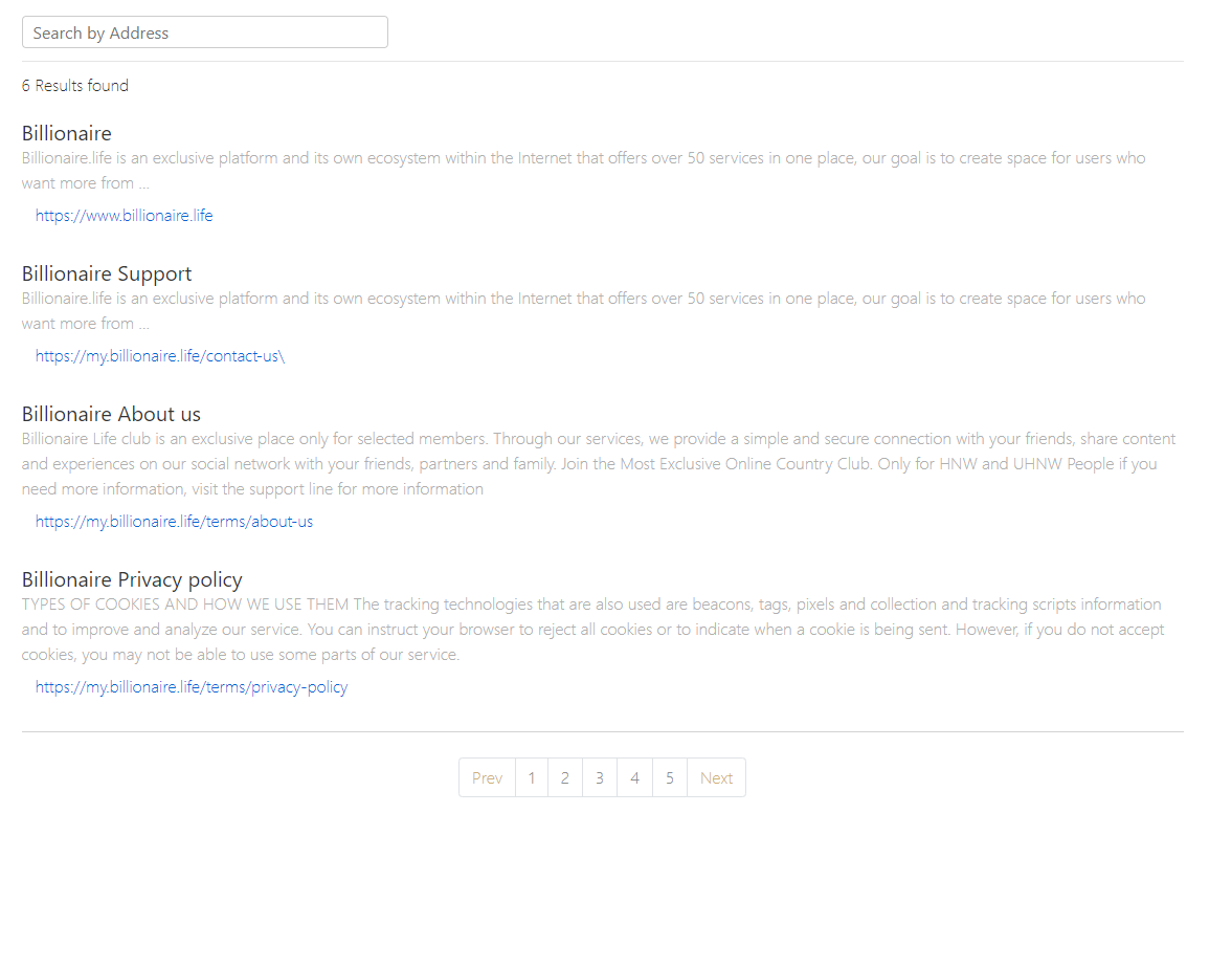 Billionaire.life Search  gallery image
