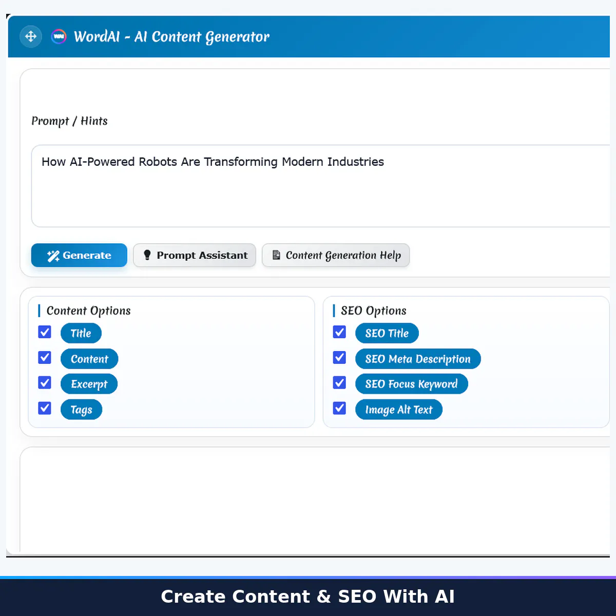 WordAI – AI Toolkit for WordPress gallery image
