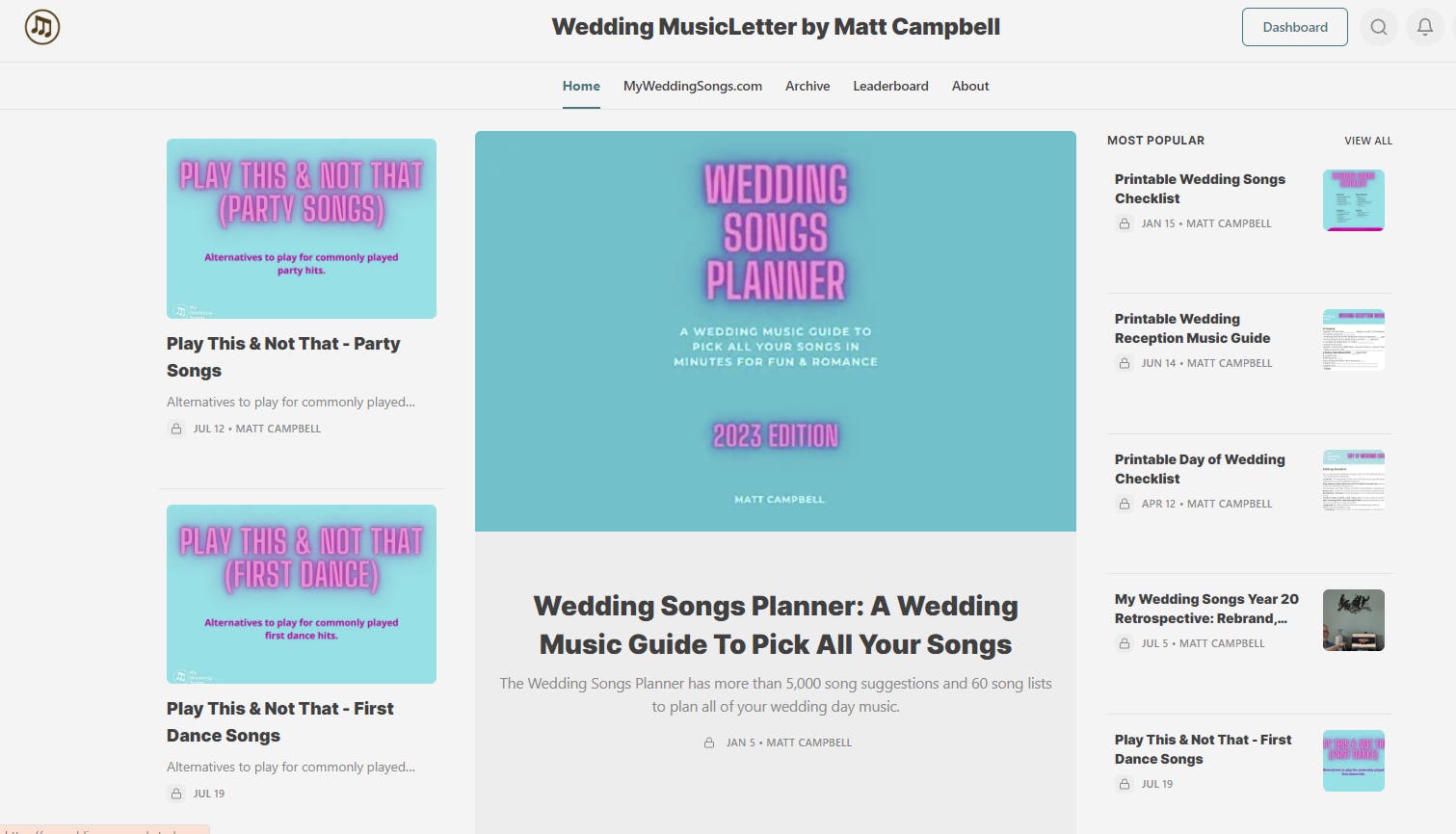 Wedding MusicLetter media 1