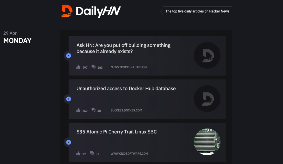 DailyHN - Daily Hacker News