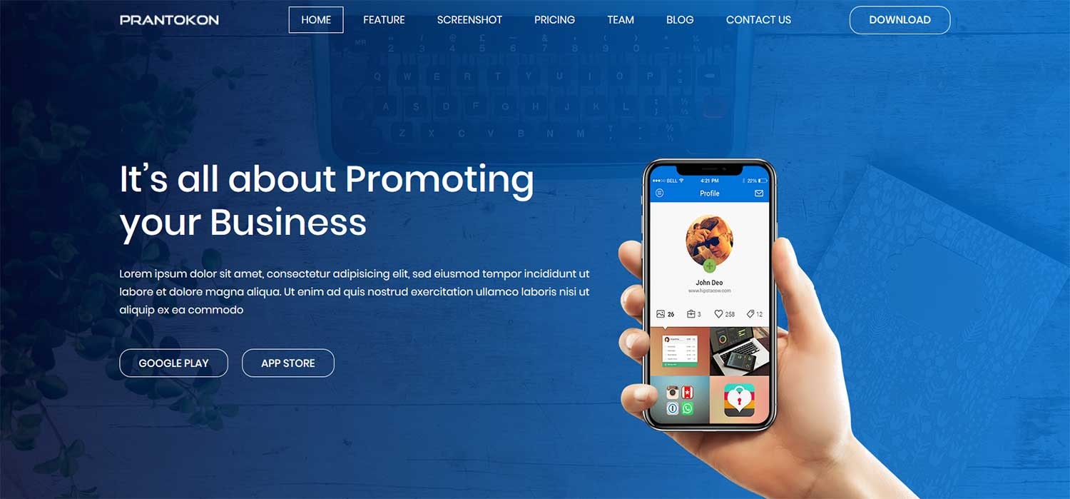Fully Customizable HTML Website Template gallery image