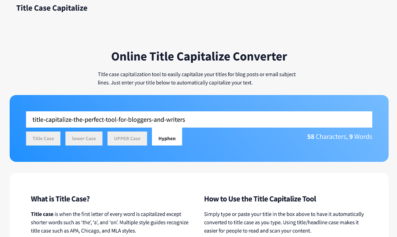 Title Capitalize gallery image