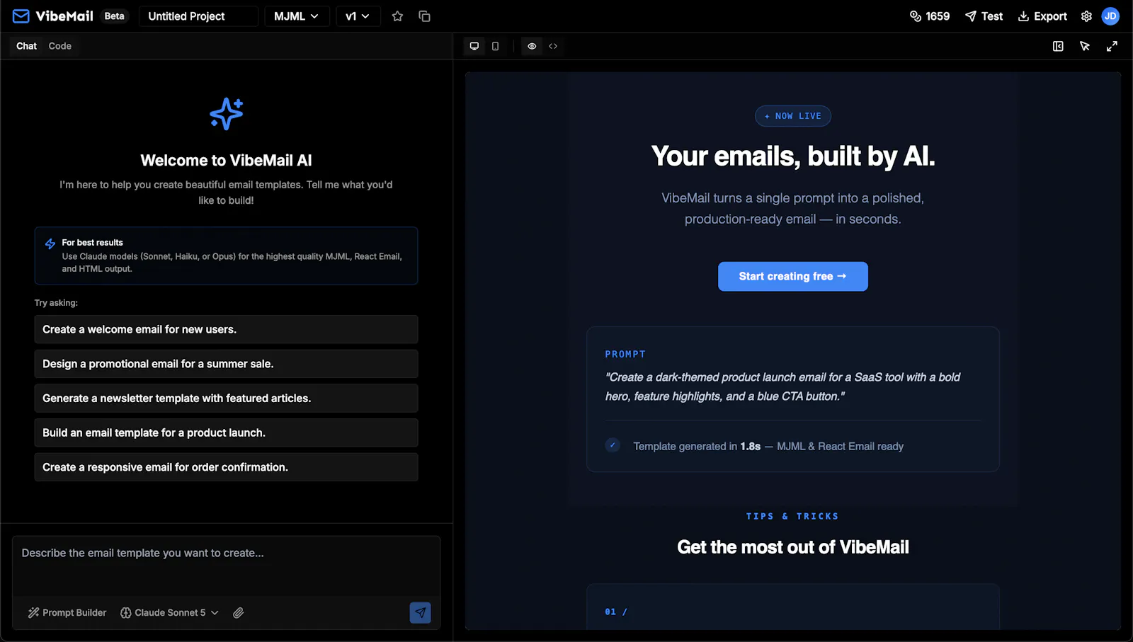 VibeMail screenshot 2