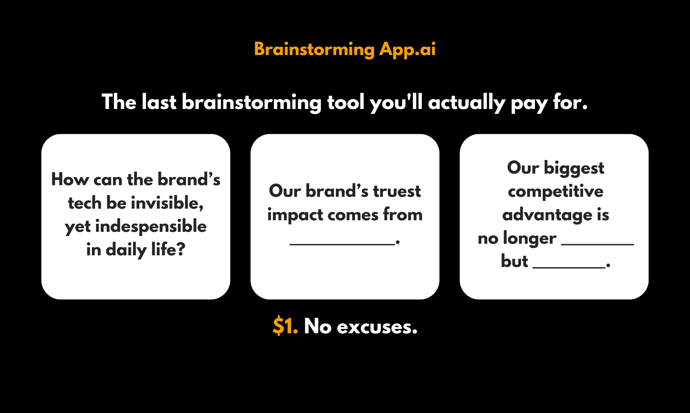 Brainstorming App.ai - Screenshot 2 showing product features and functionality