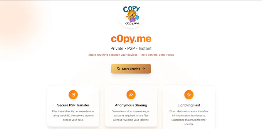 c0py.me — AirDrop, but for the Web gallery image