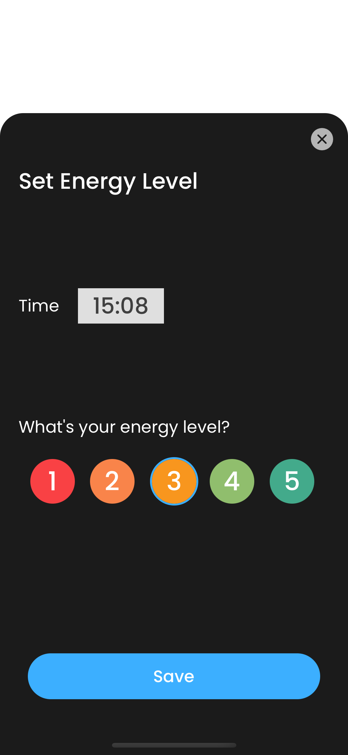 Tracker de niveau d'énergie media 7