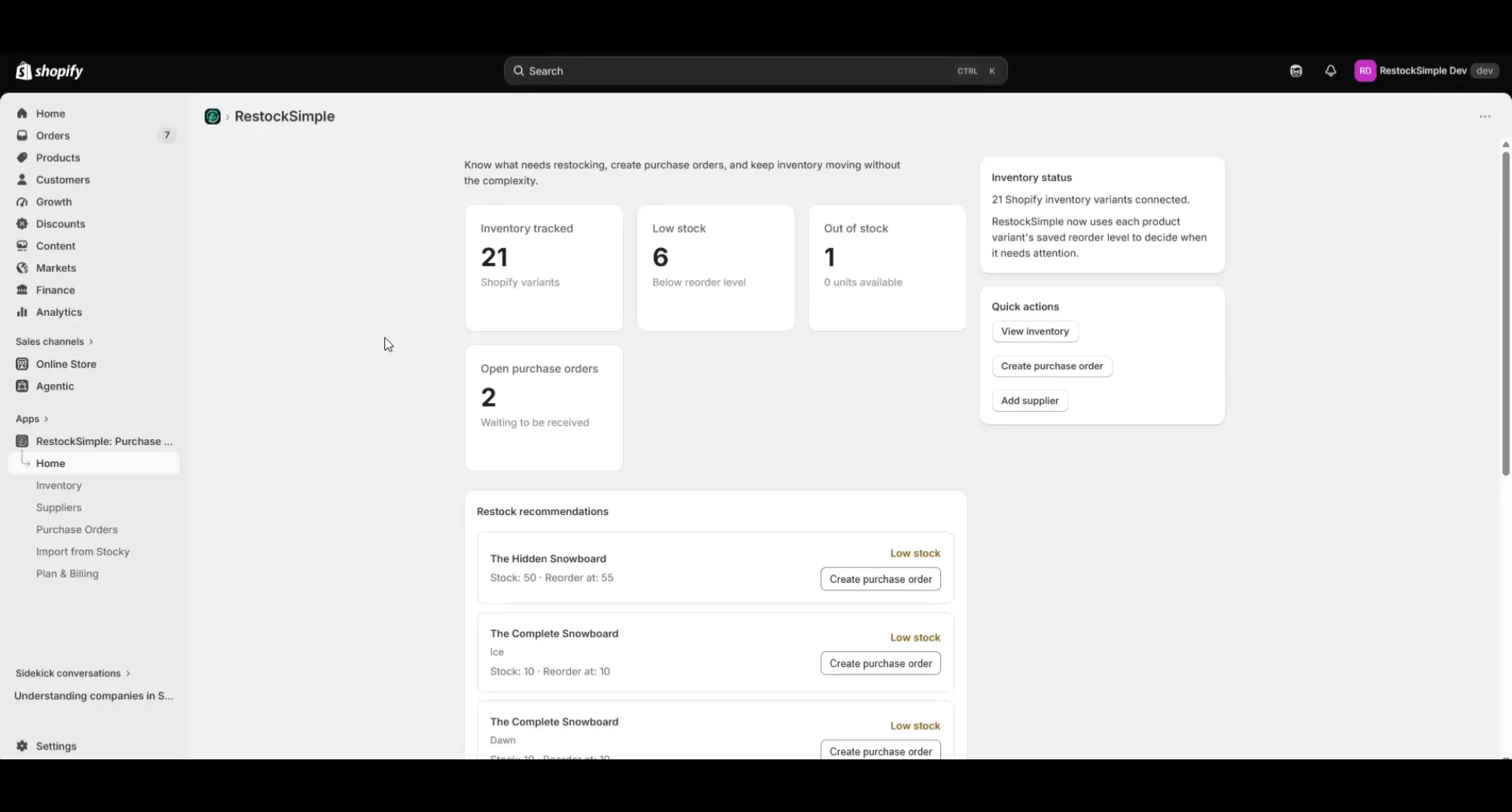 RestockSimple gallery image