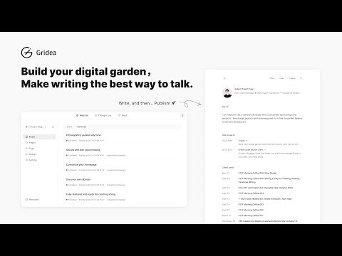 startuptile Gridea-Build your digital garden write and publish with ease