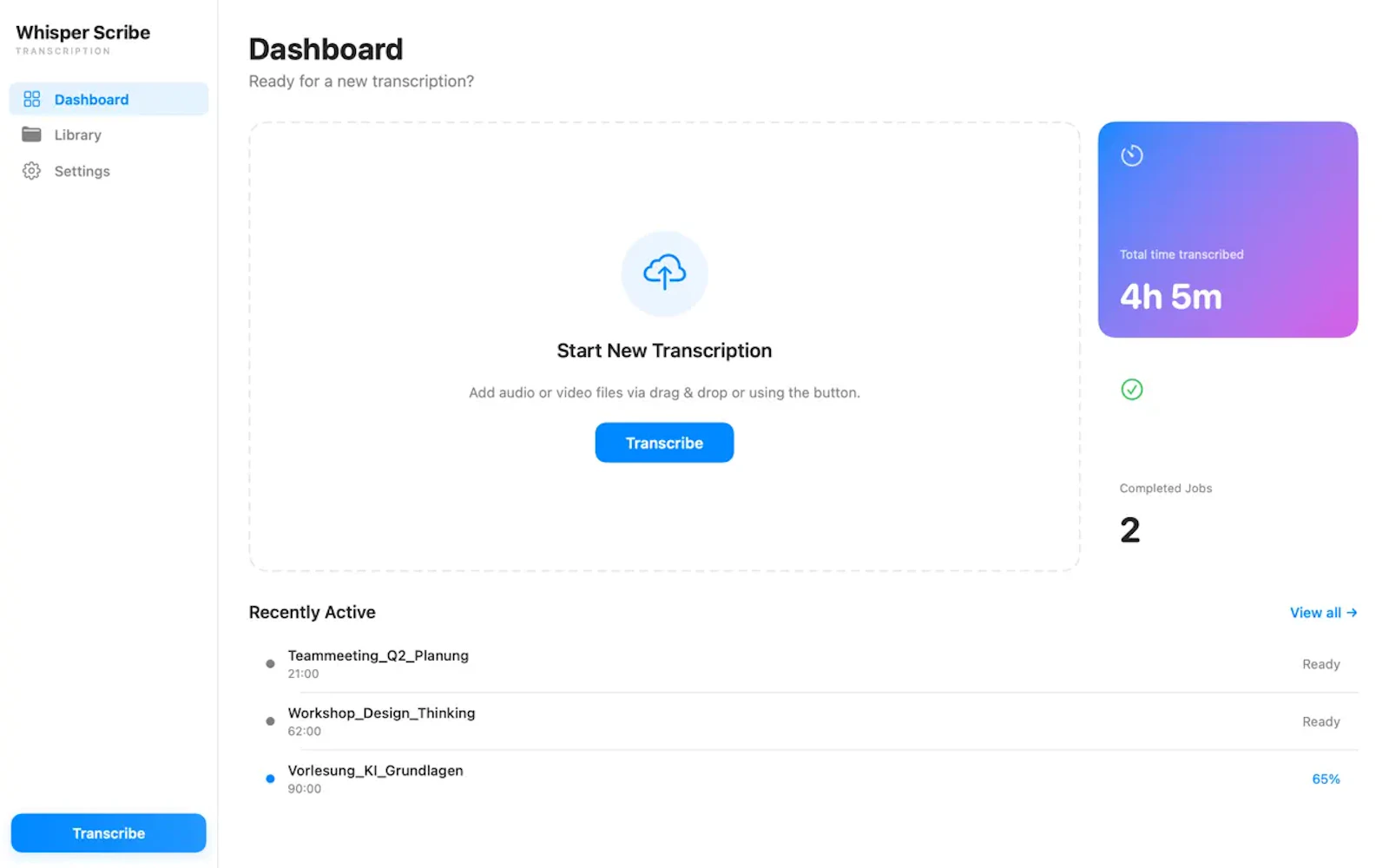 WhisperScribe Pro screenshot 1