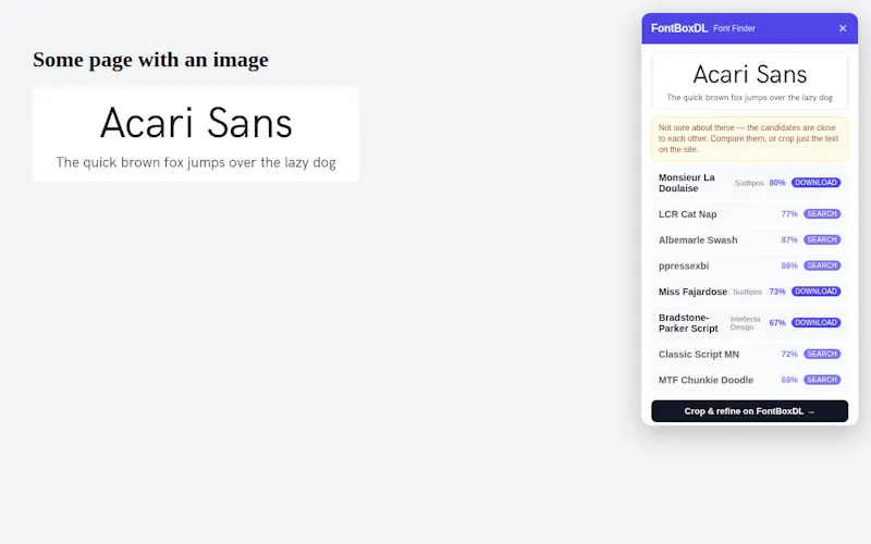 FontBoxDL Font Finder screenshot 2