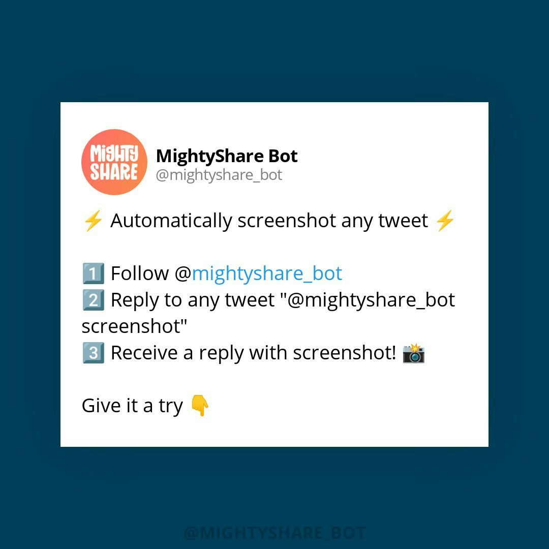Mightyshare 봇 - 트위터에서 트윗의 스크린 샷을 즉시 작성하십시오 미디어 1