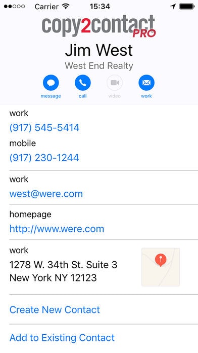 Copy2Contact gallery image