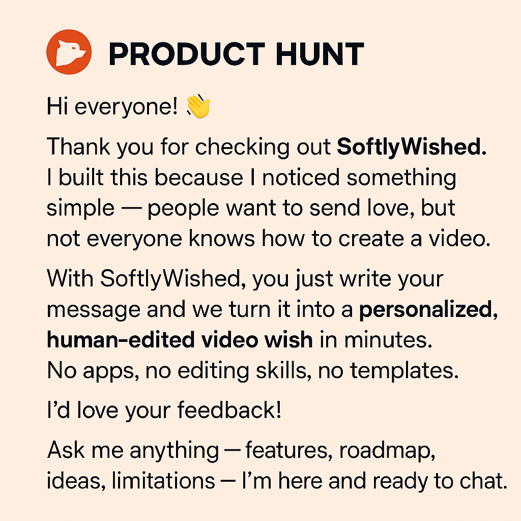SoftlyWished - Screenshot 2 showing product features and functionality