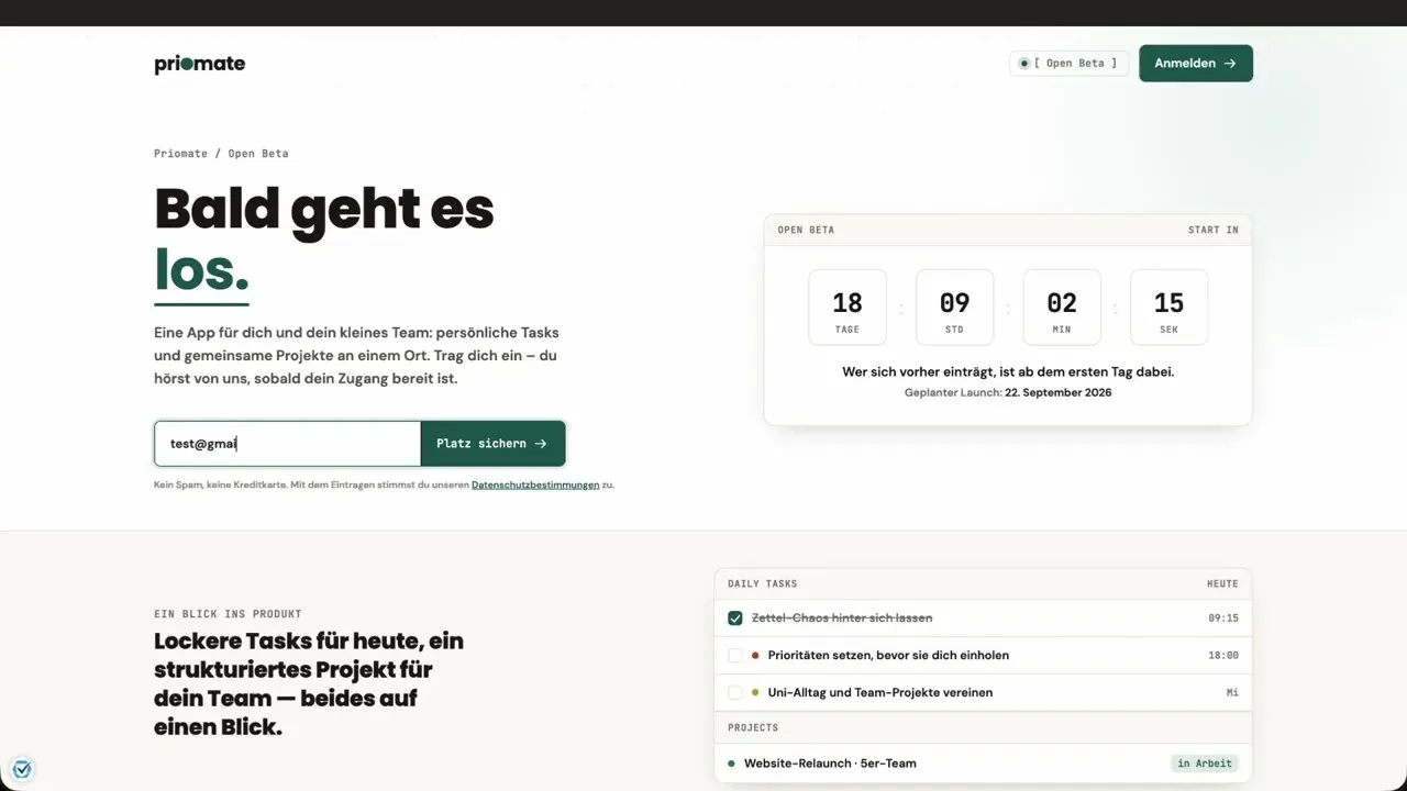 Priomate — Open Beta coming soon. gallery image