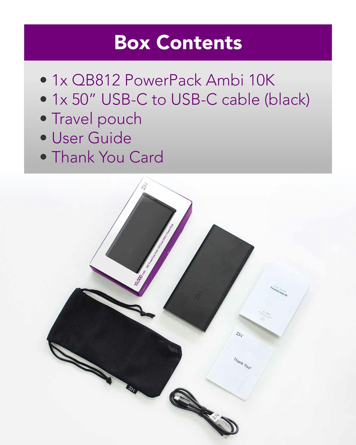 ZMI PowerPack Ambi Dual USB-C Power Bank gallery image