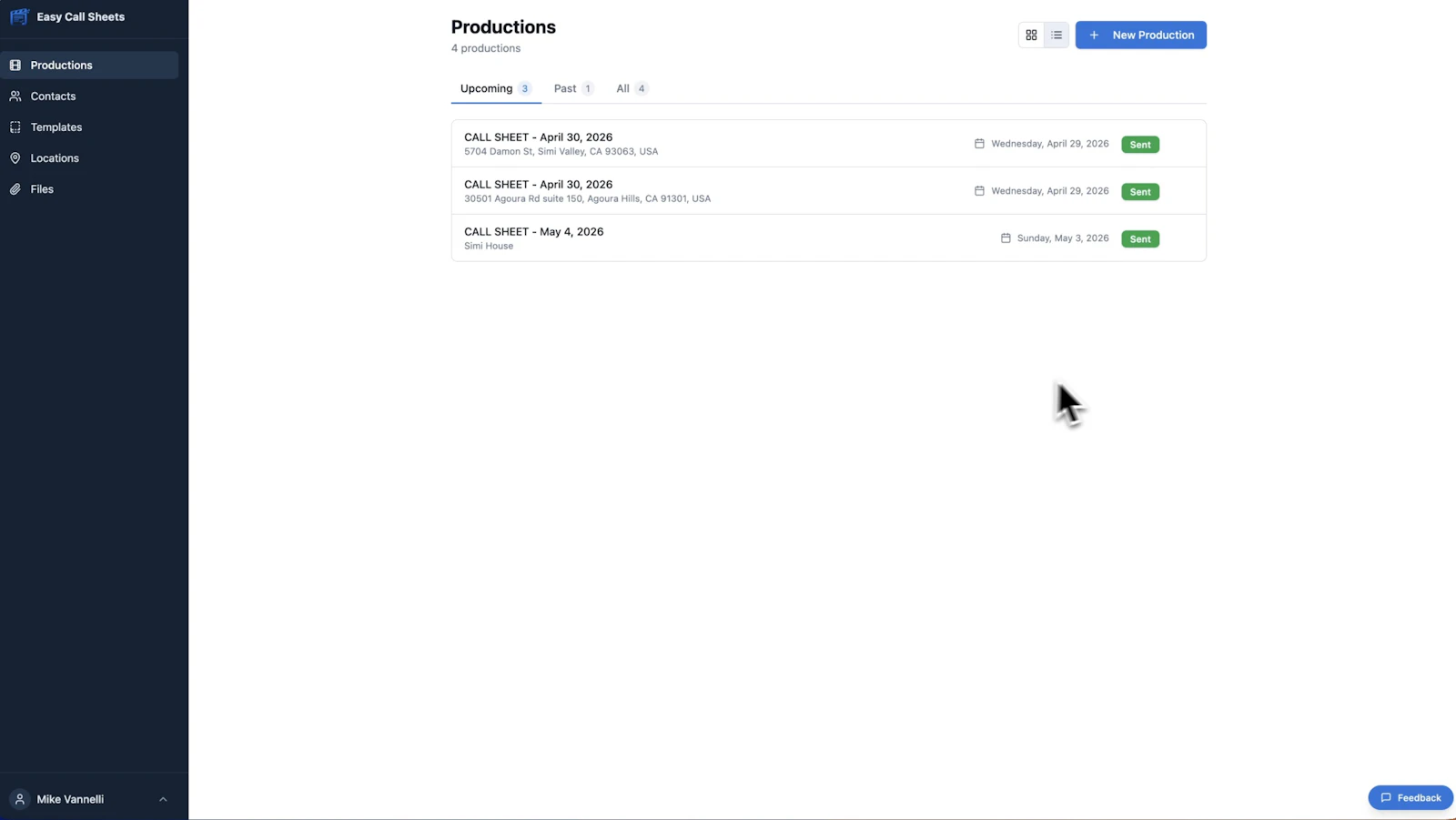 Easy Call Sheets screenshot 2