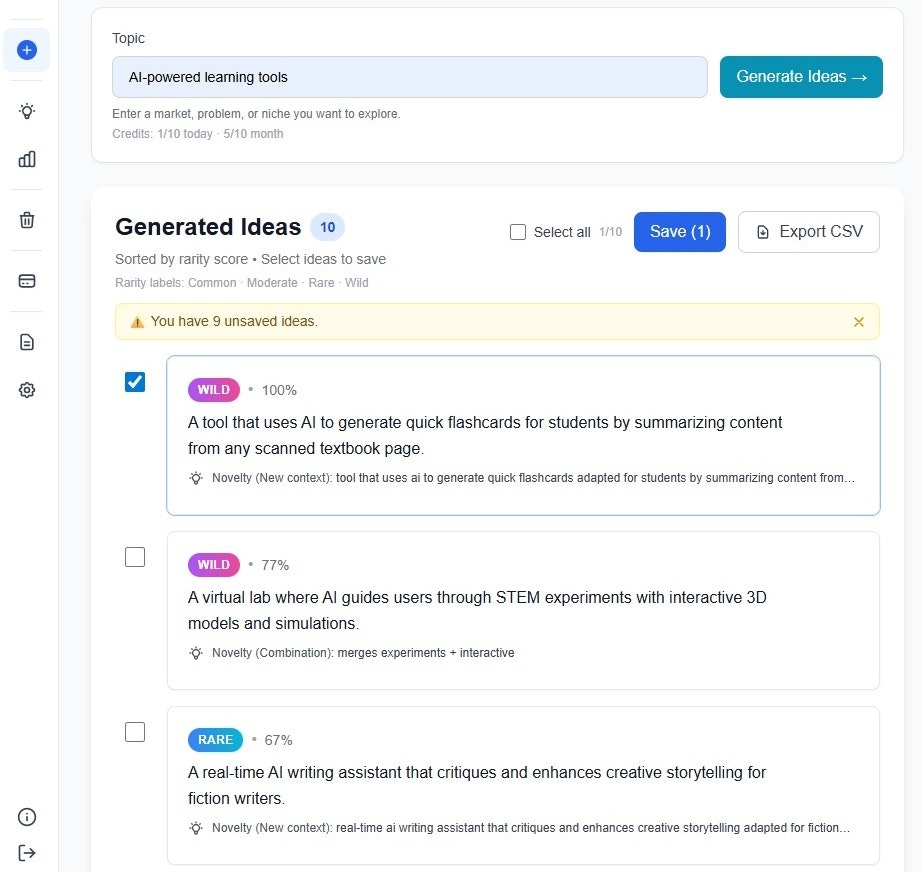 IdeaScope - Screenshot 3 showing product features and functionality