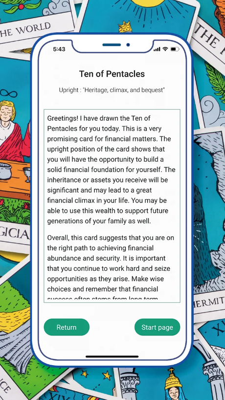 Mídia 2 de Tarot Gpt - App Tarot de AI para amor, trabalho e insights de relacionamento