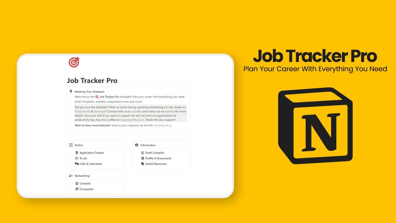 Mídia 1 de Job Tracker Pro - Acompanhe o emprego dos seus sonhos no Job Tracker Pro.