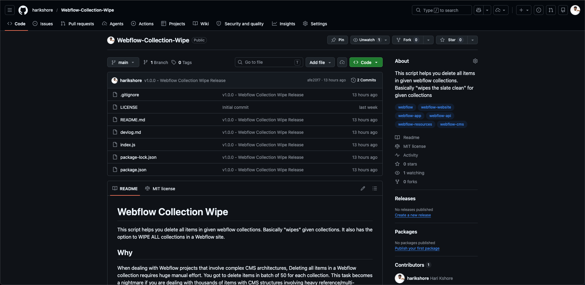 Webflow Collection Wipe gallery image