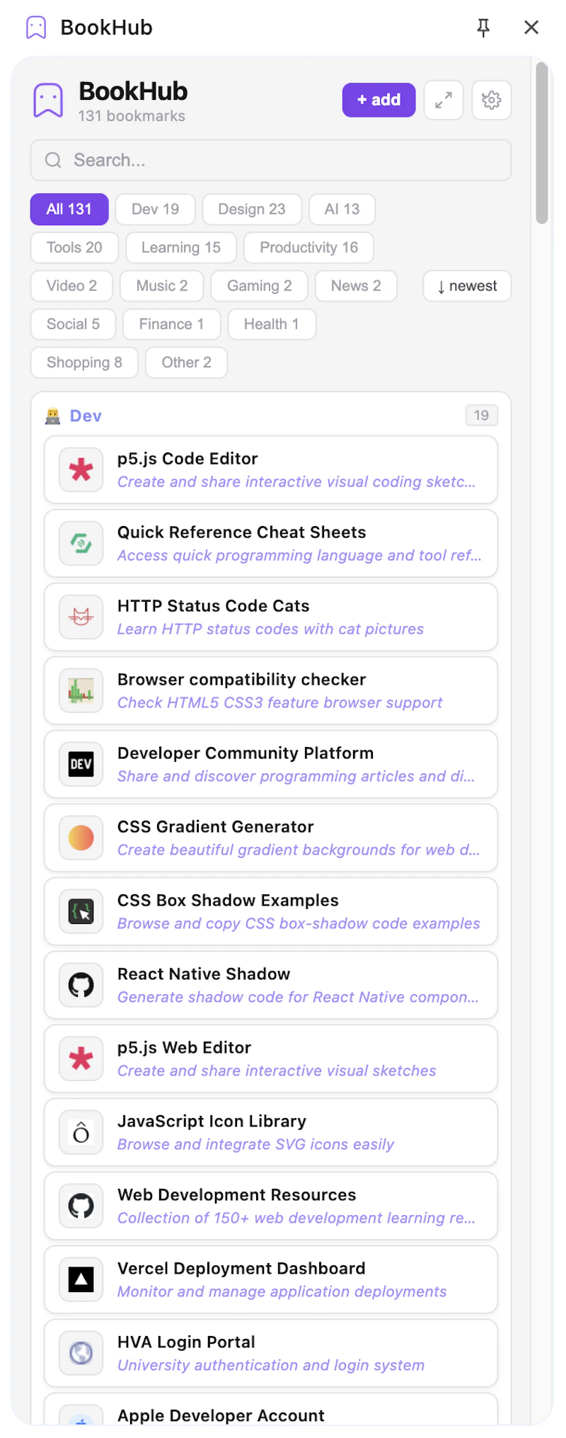 BookHub - AI Powered Bookmark Manager screenshot 4