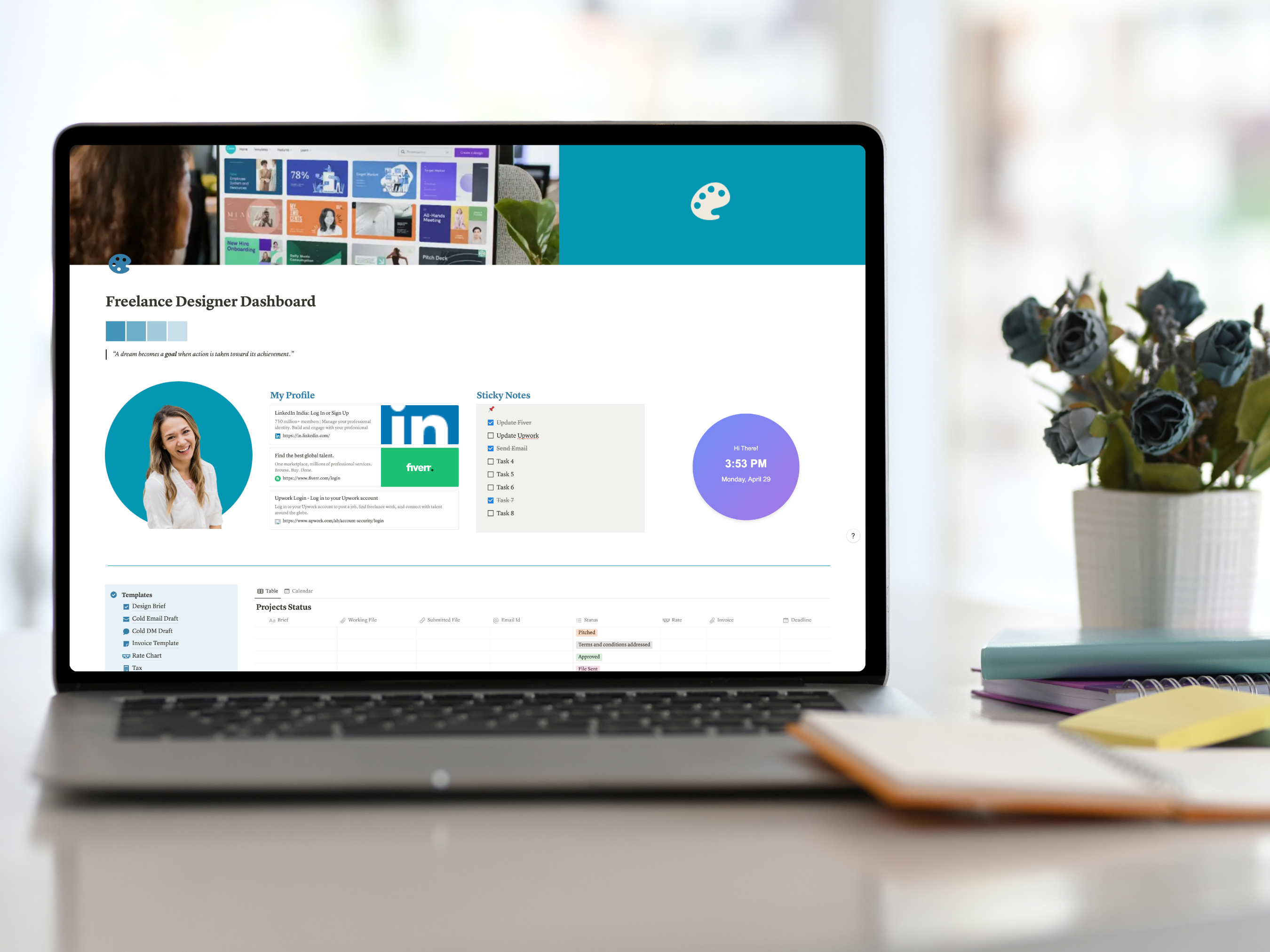 Notion Dashboard for Freelance Designers media 8