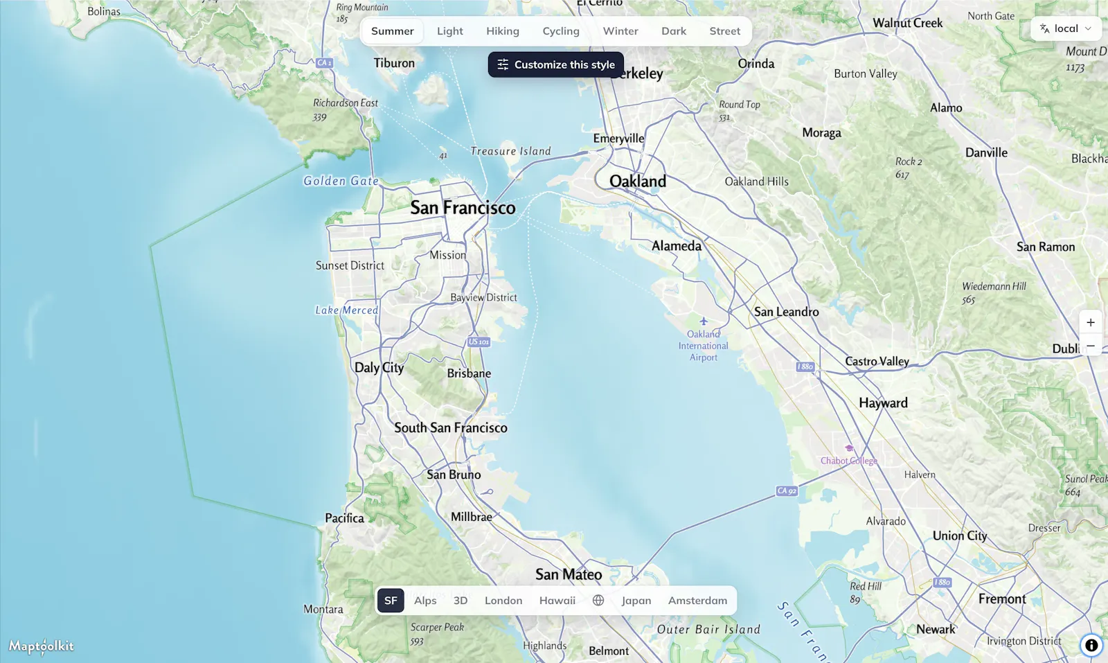 Maptoolkit.org - free vector map server screenshot 2