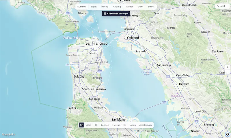 Maptoolkit.org - free vector map server screenshot 2