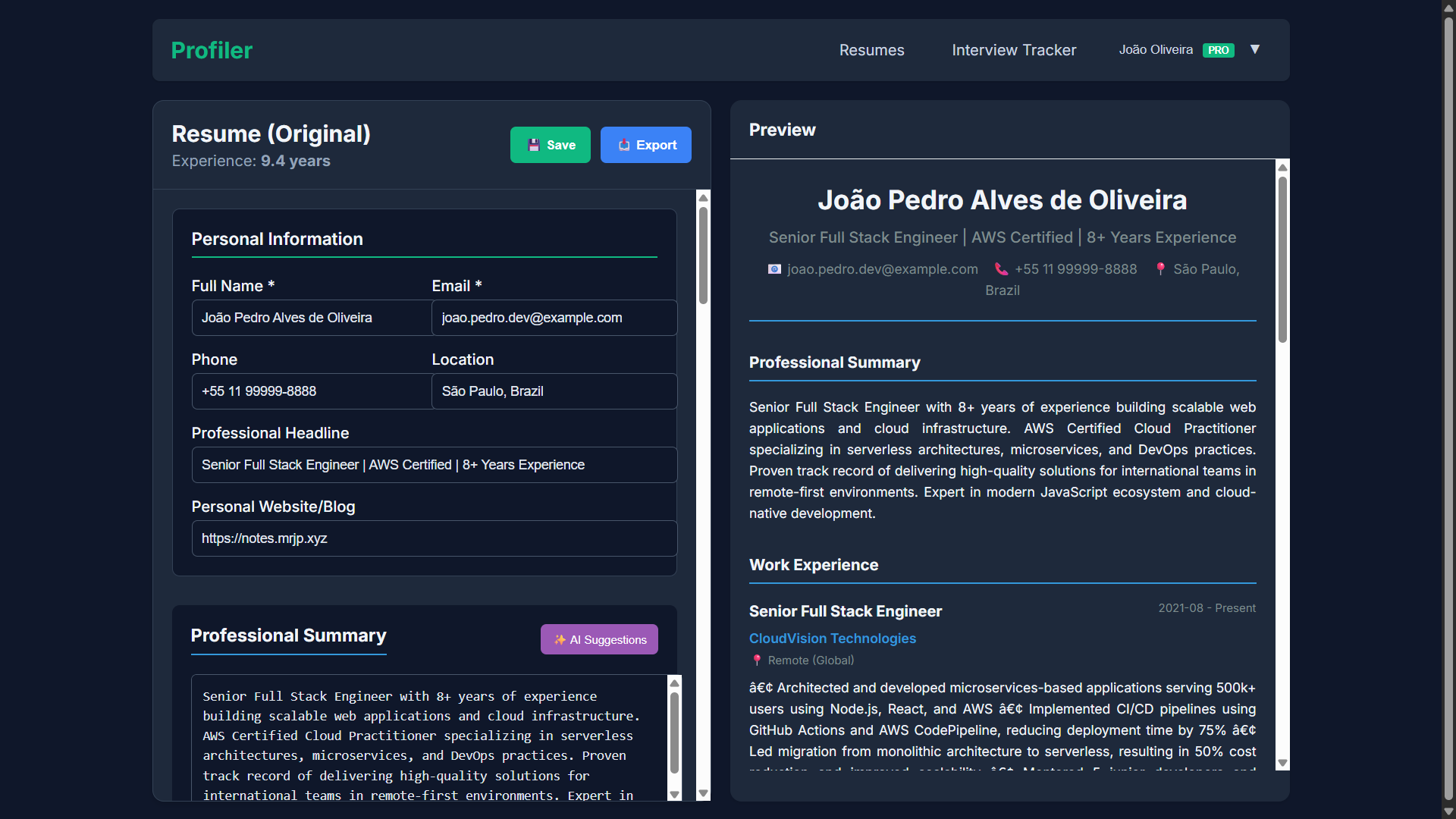 Profiler gallery image