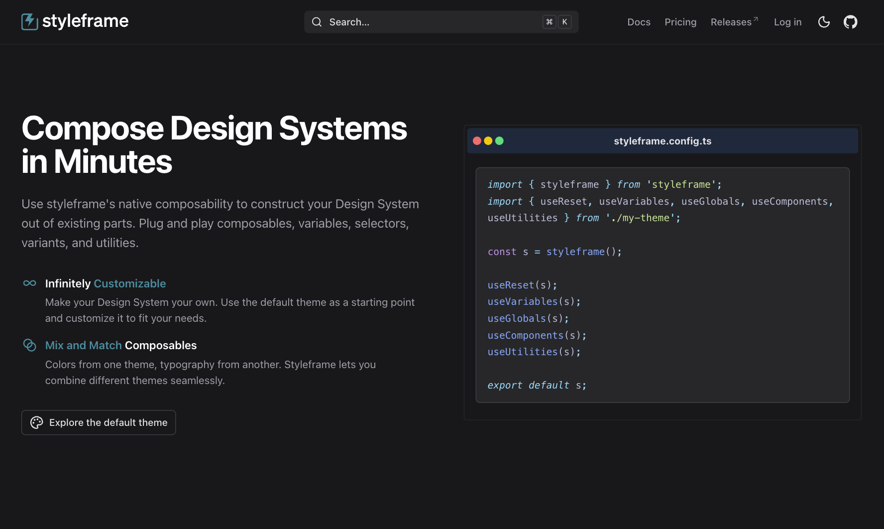 Styleframe - Screenshot 2 showing product features and functionality