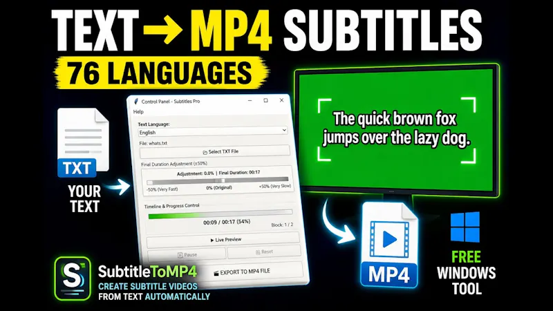Subtitletomp4 screenshot 1 (video preview)