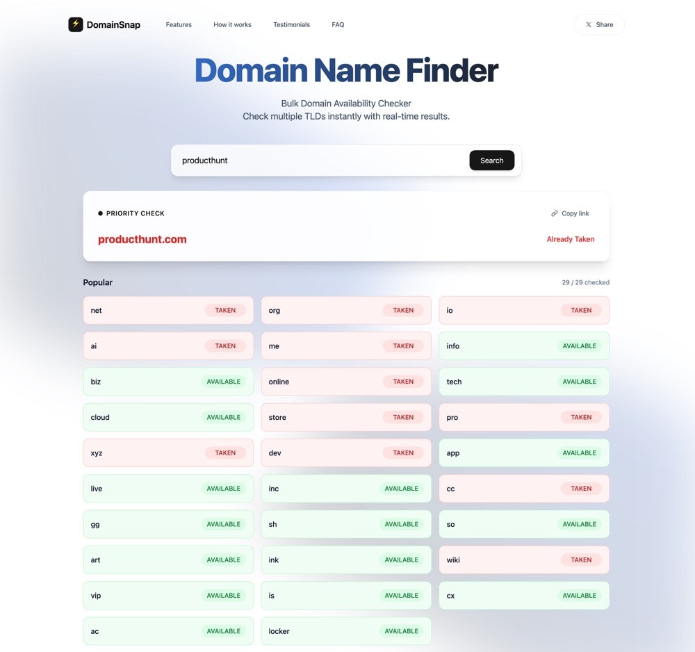 Media DomainsNap - Trình tìm tên miền hoàn hảo - Tìm tên miền hoàn hảo của bạn ngay lập tức (1200 TLD) 2