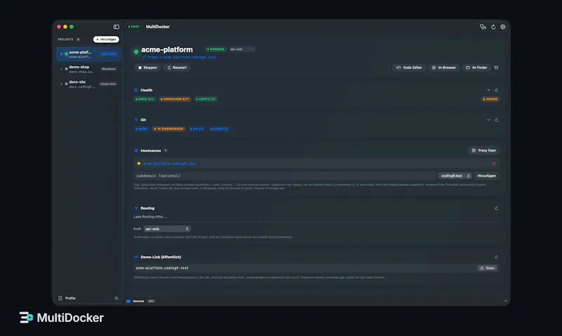 MultiDocker screenshot 2