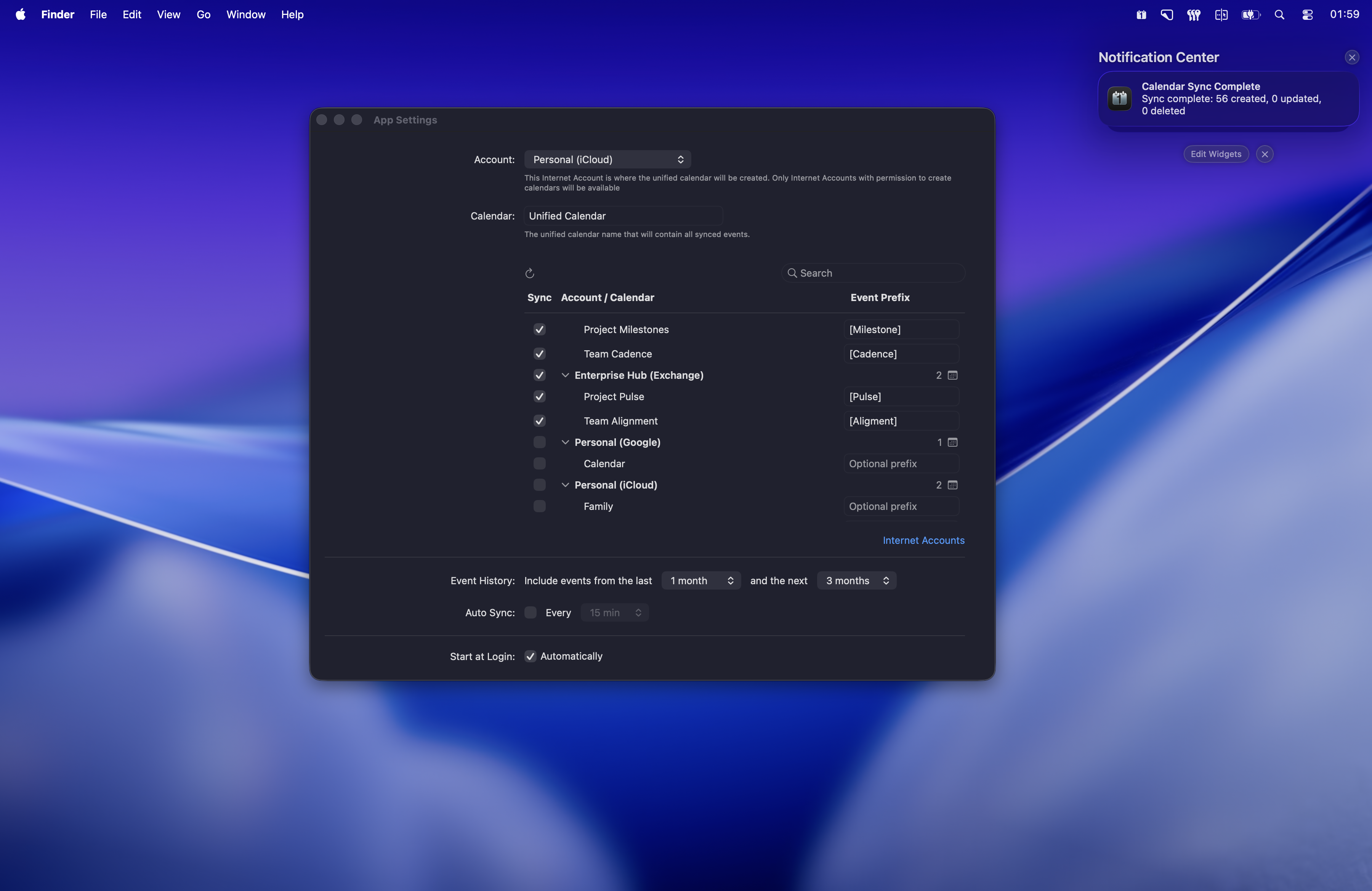 Unified Calendar Sync - Screenshot 2 showing product features and functionality
